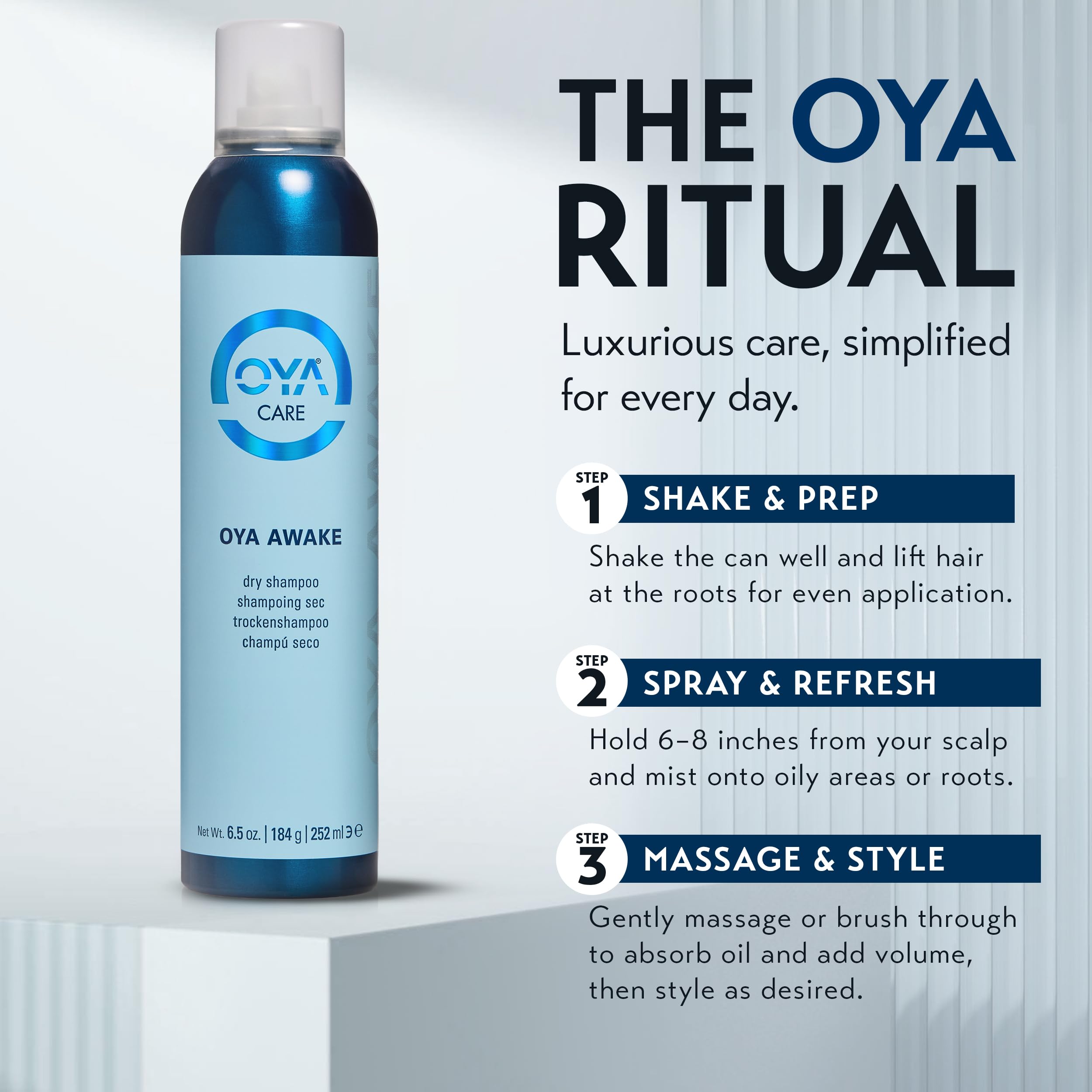 OYA Awake Dry Shampoo – Waterless Cleanse for Oily Hair (250ml)