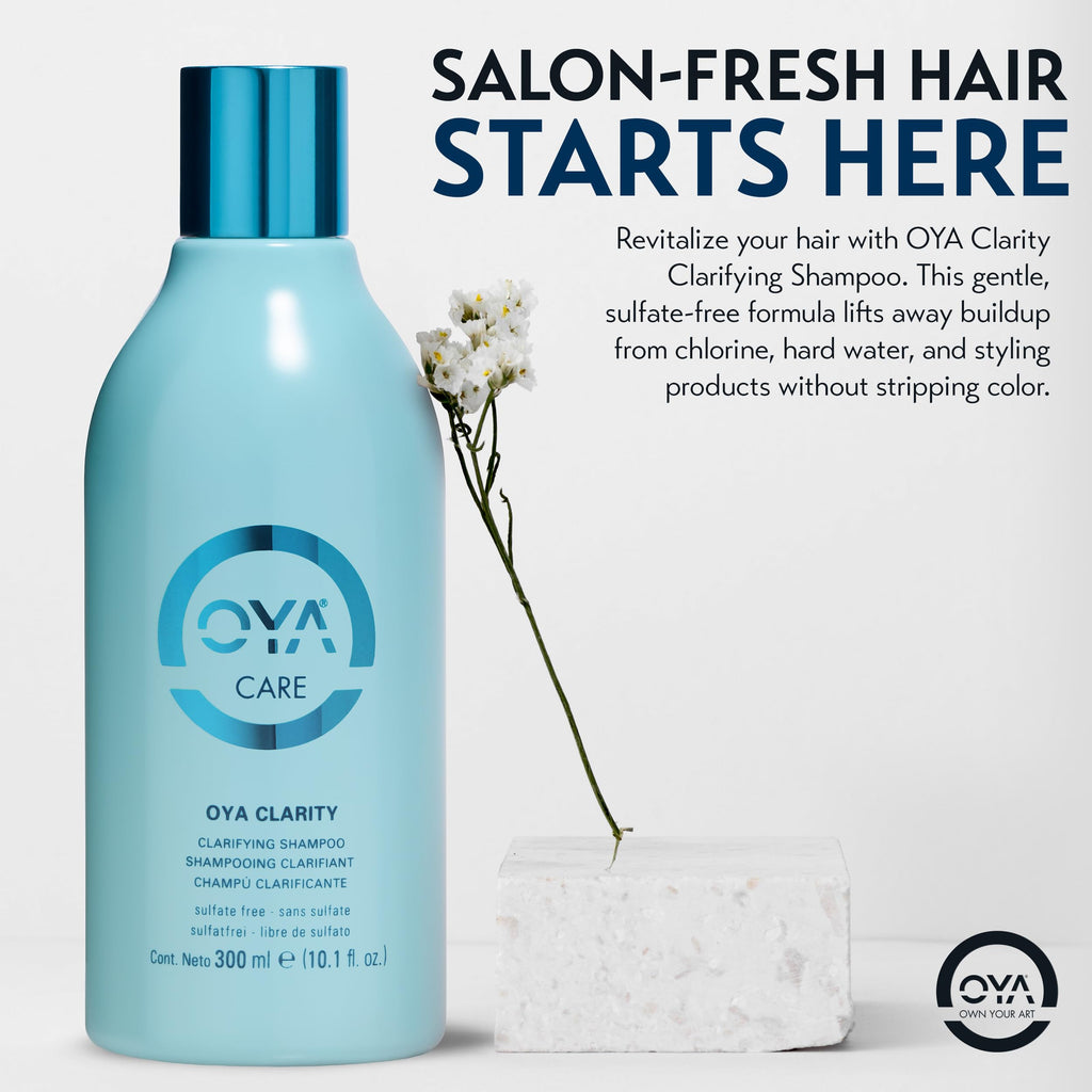 OYA CLARITY Clarifying Shampoo | Sulfate-Free Deep Cleanser for Oily Hair & Scalp | Curly & Color-Treated Friendly | 300ml