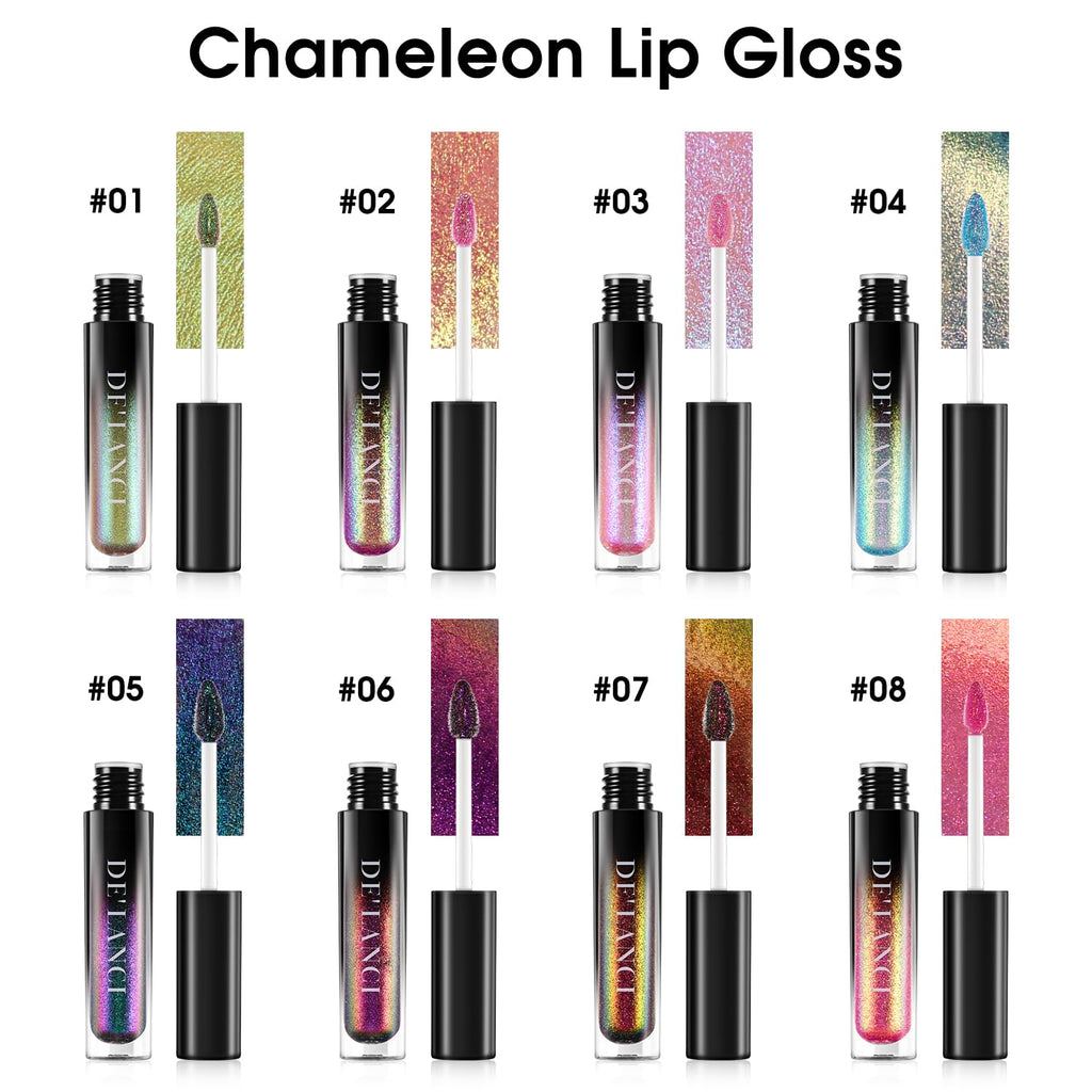 oygcee Chameleon Lipstick Pink Green Shimmer – Hydrating, Waterproof, Long-Lasting, Talc-Free (#8)