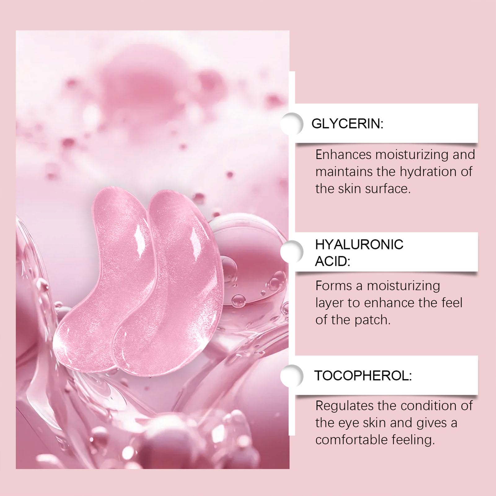 OYKOSE Instalift PDRN & Collagen Eye Patches | Hydrating Niacinamide Under Eye Masks | Serene Skincare, 8 Pairs