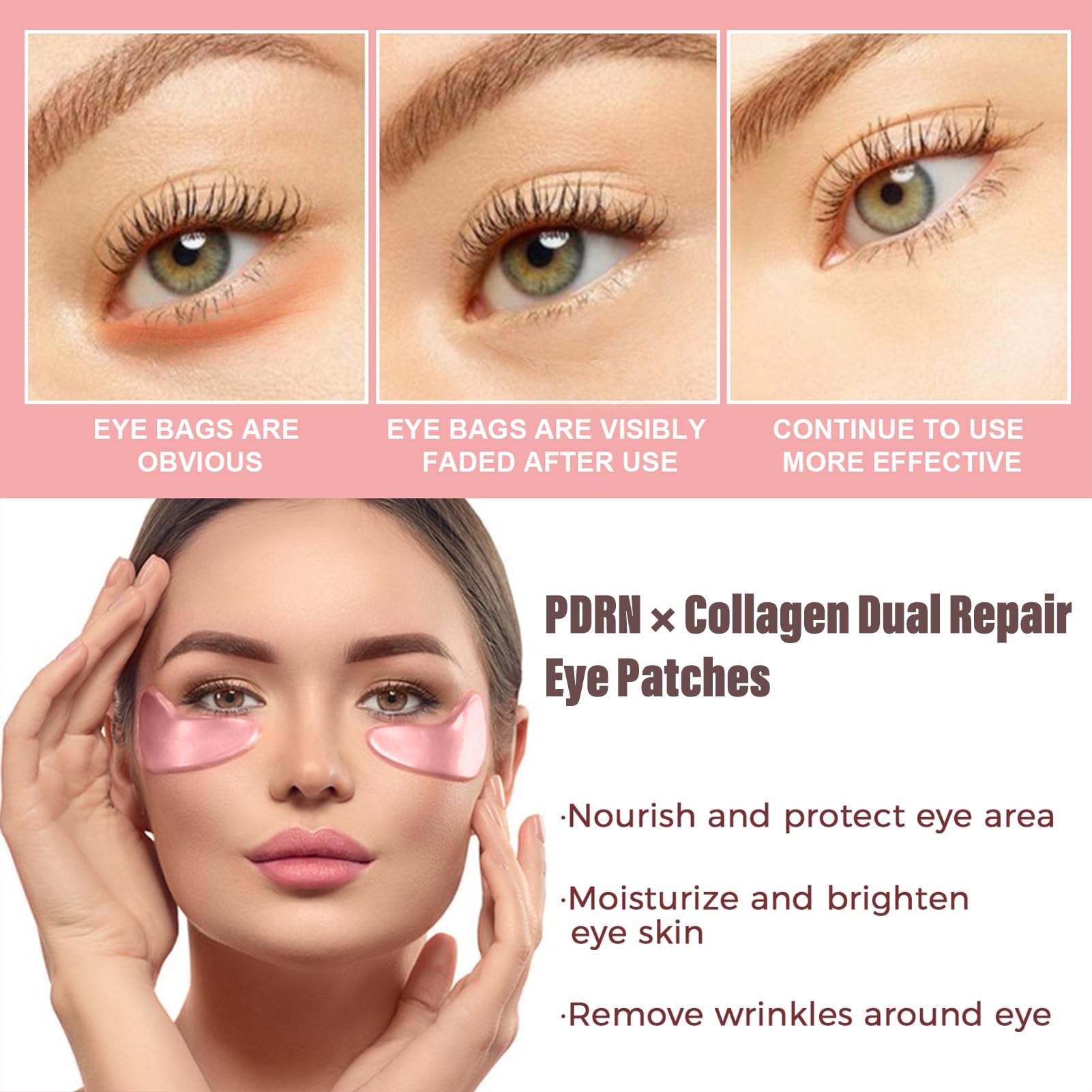 OYKOSE Instalift PDRN & Collagen Eye Patches | Hydrating Niacinamide Under Eye Masks | Serene Skincare, 8 Pairs