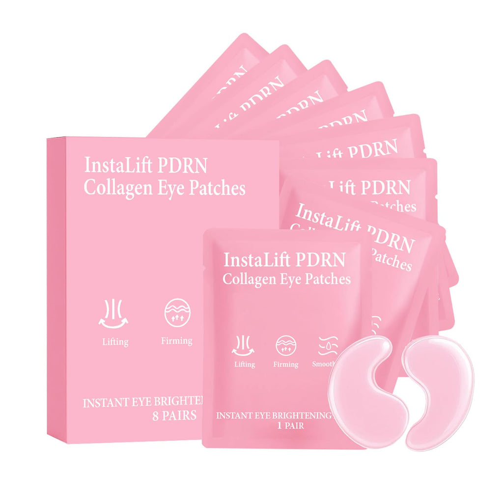 OYKOSE Instalift PDRN & Collagen Eye Patches | Hydrating Niacinamide Under Eye Masks | Serene Skincare, 8 Pairs