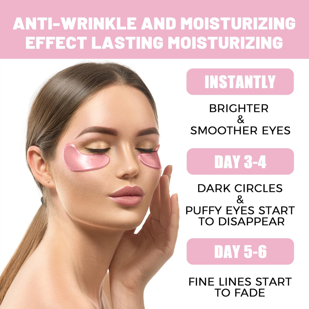 OYKOSE Instalift PDRN & Collagen Eye Patches | Hydrating Niacinamide Under Eye Masks | Serene Skincare, 8 Pairs