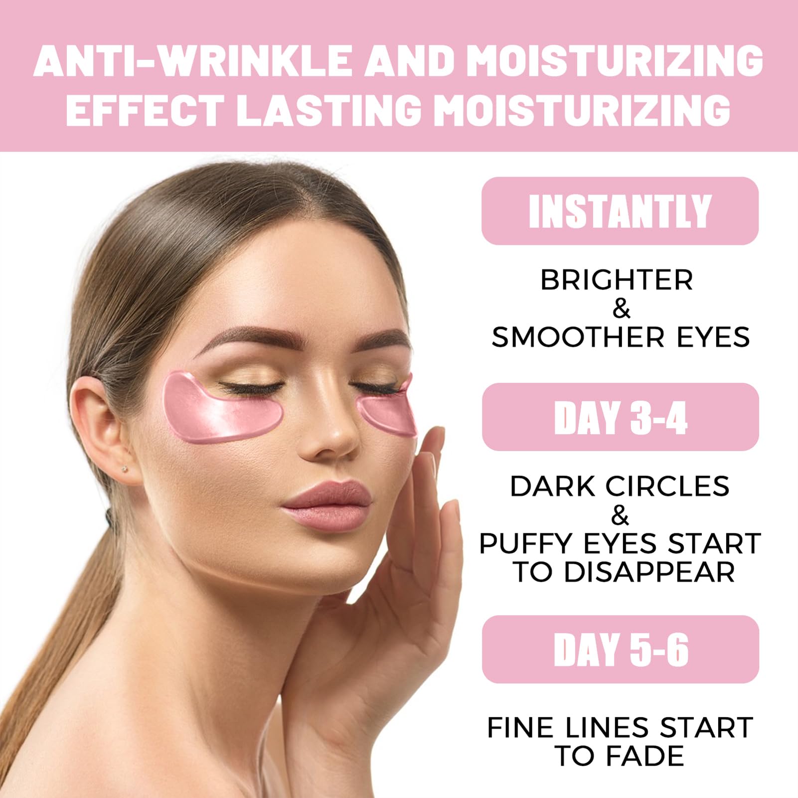 OYKOSE Instalift PDRN & Collagen Eye Patches | Hydrating Niacinamide Under Eye Masks | Serene Skincare, 8 Pairs