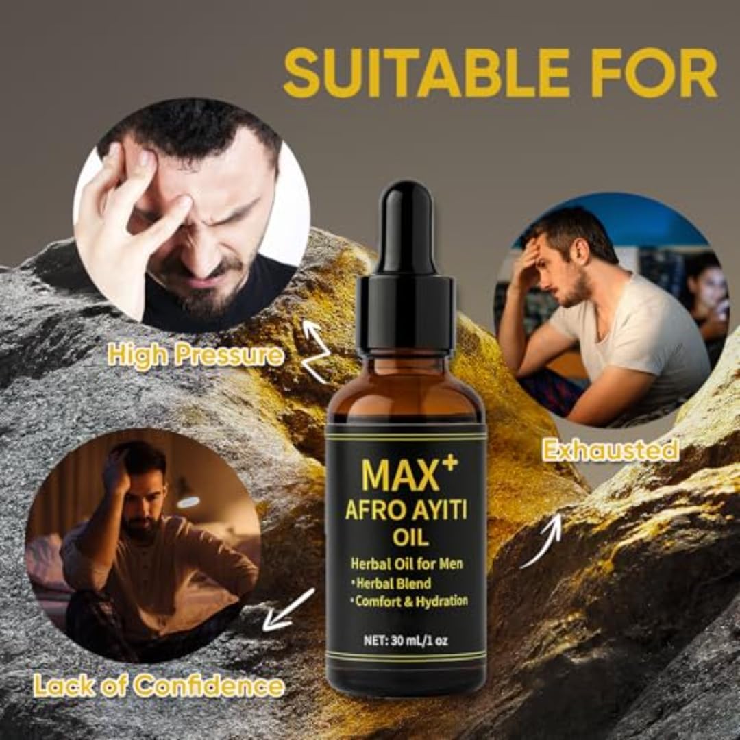 OZZKSO Max+ Afro Ayiti Oil – Natural Herbal Massage Oil, 30ML