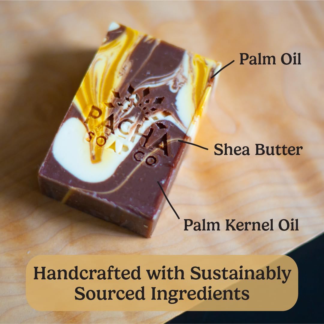 Pacha Soap Co. Almond Goat Milk Bar Soap – Handcrafted Hydrating 5-Pack (4 oz ea) – USA Made