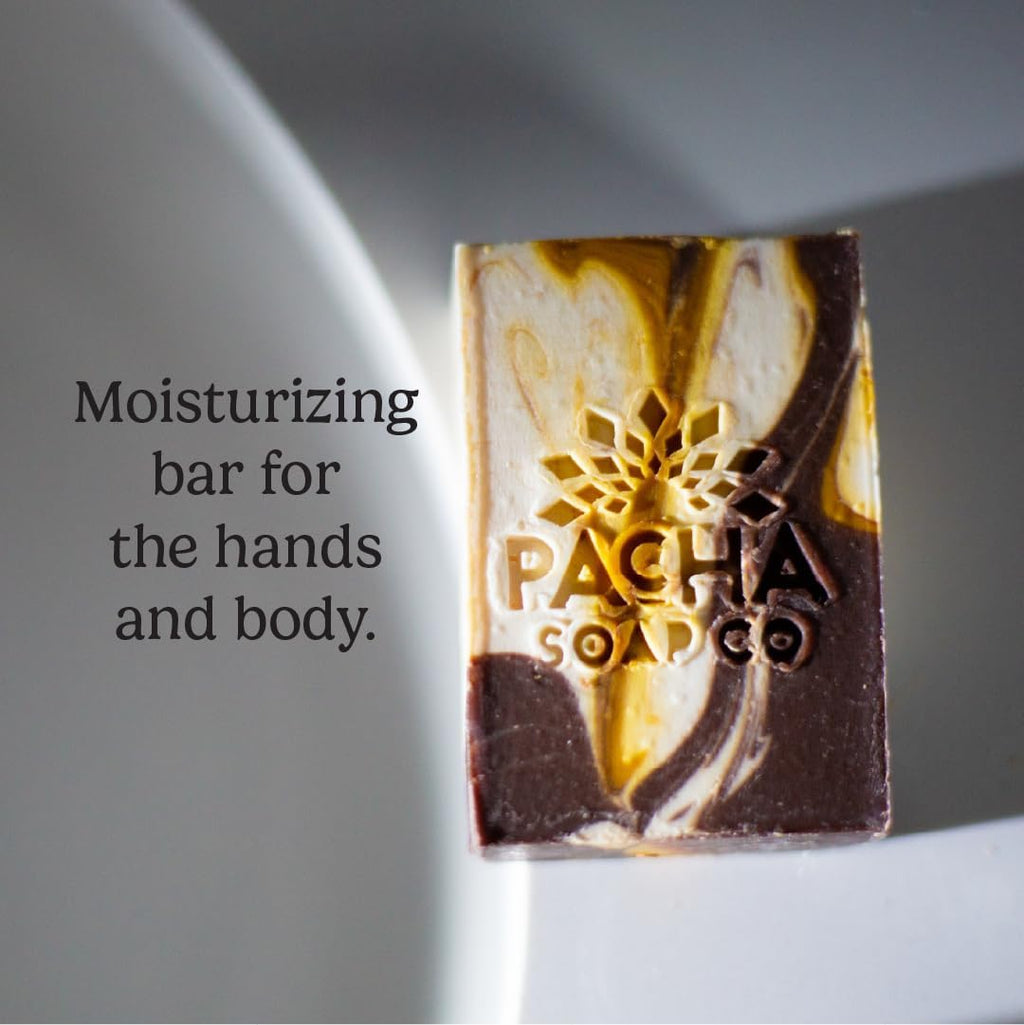 Pacha Soap Co. Almond Goat Milk Bar Soap – Handcrafted Hydrating 5-Pack (4 oz ea) – USA Made