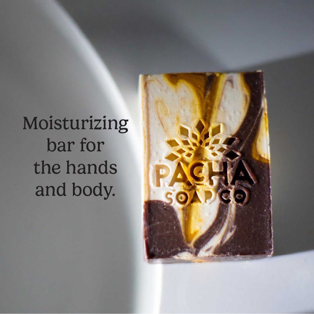 Pacha Soap Co. Almond Goat Milk Bar Soap – Handcrafted Hydrating 5-Pack (4 oz ea) – USA Made