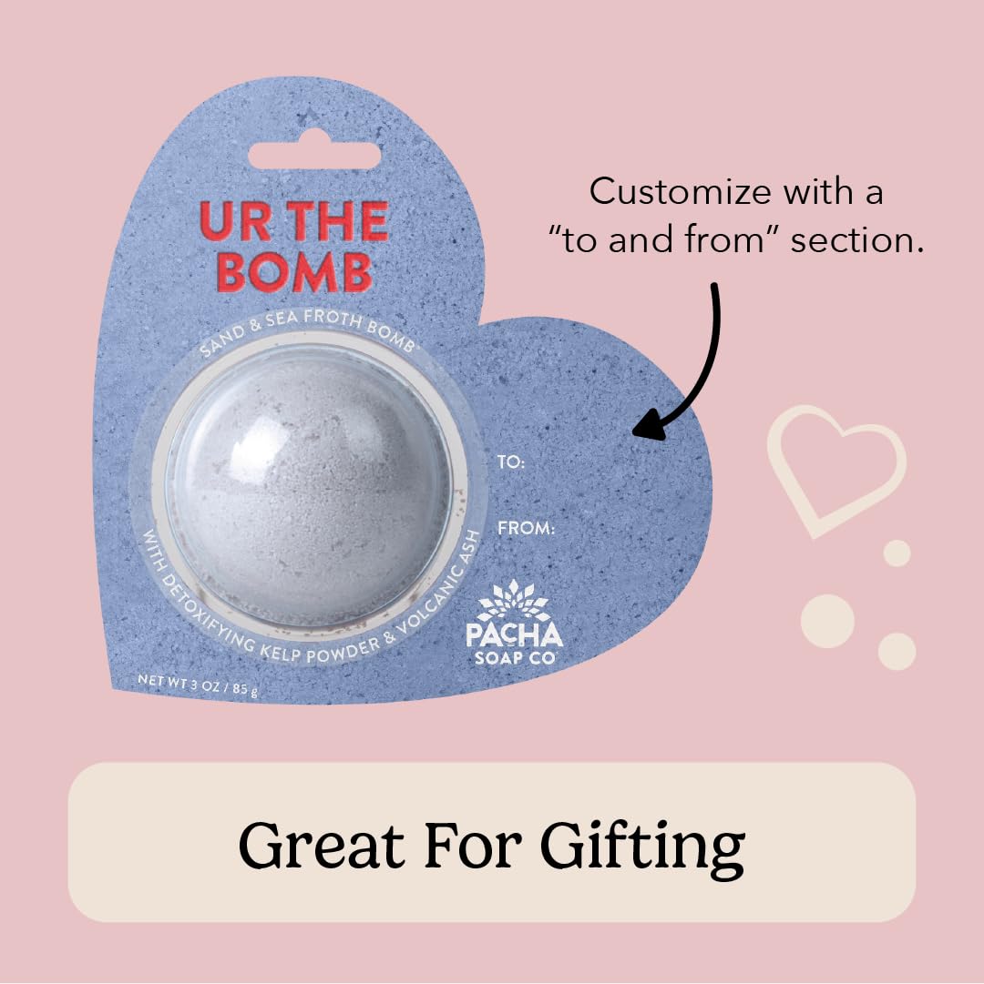 PACHA SOAP CO. Bath Bomb Cards UR The Bomb 3-Pack – Sand & Sea Scent, Nourishing & Handcrafted in the USA
