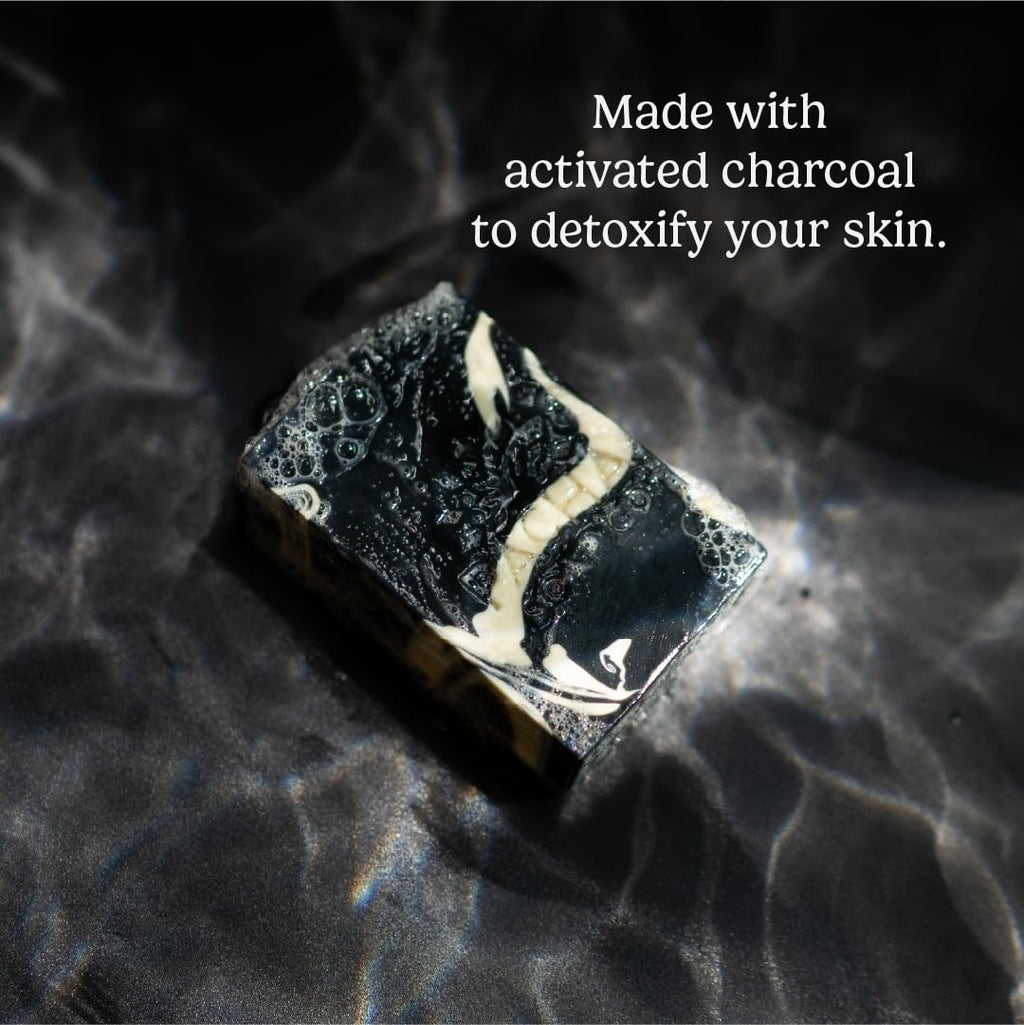 Pacha Soap Co. Charcoal Bar — Lemongrass, Citrus & Peppermint, Hydrating 5-Pack (4 oz Ea)