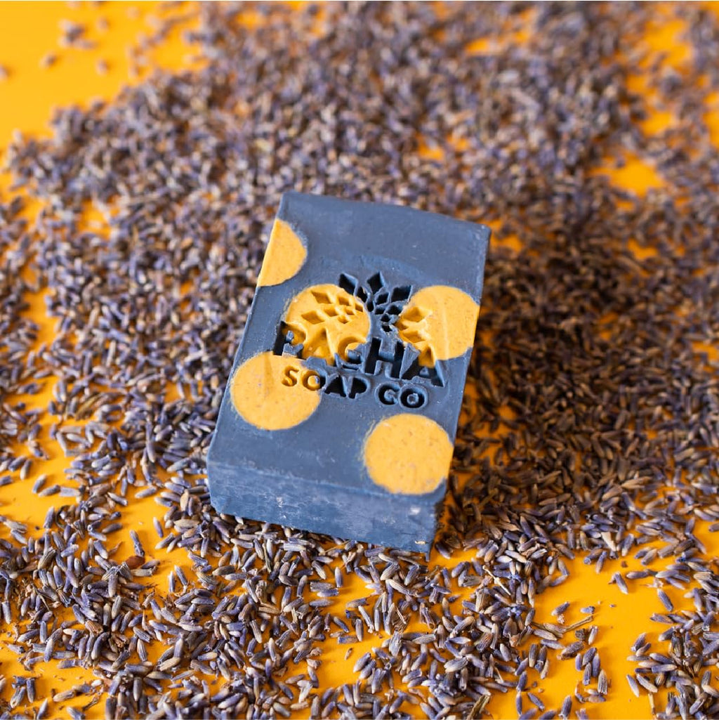 Pacha Soap Co. Lavender & Blue Tansy Bar Soap – Handcrafted 5-Pack (4 oz Each)