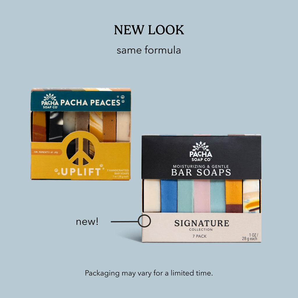 Pacha Soap Co. Bar Soap Variety Set – Signature Scents, 2-Pack, Handcrafted 7 oz Bars, Made in USA