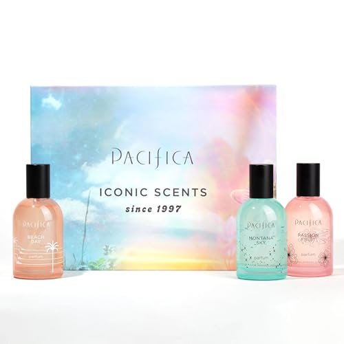 Pacifica Iconic Scents Gift Box – Montana Sky, Beach Day & Passionfruit