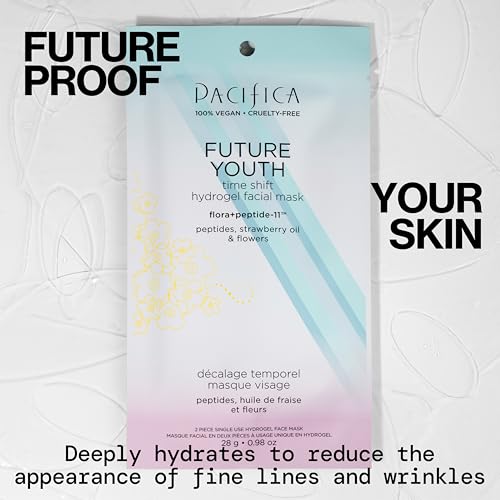 Pacifica Future Youth Time Shift Hydrogel Mask - 12-Pack | Multi-Peptide Hydration & Firming