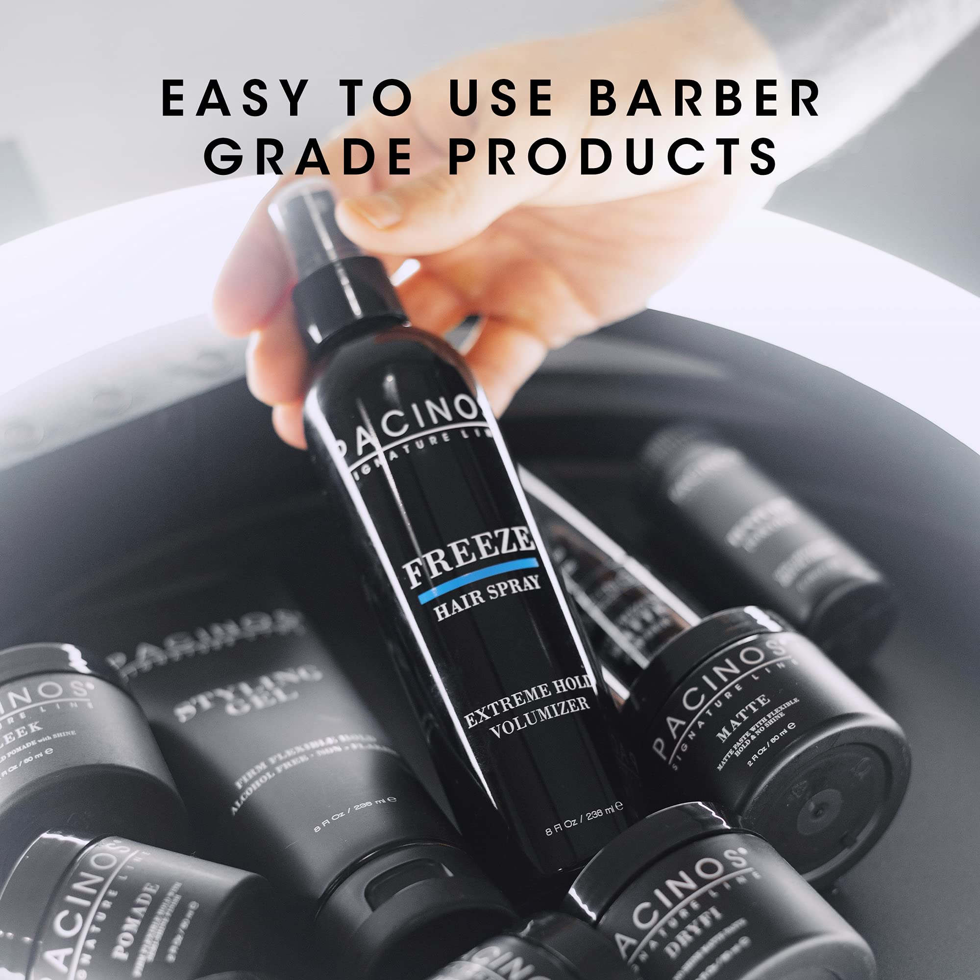 Pacinos Freeze Hair Spray - Extra Hold Texture Spray for All Hair Types | Maximum Volume