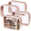 PACKISM TSA Approved Toiletry Bag 4 Medium – Clear Quart-Size Travel Bag for Carry-On (Nude Pink)