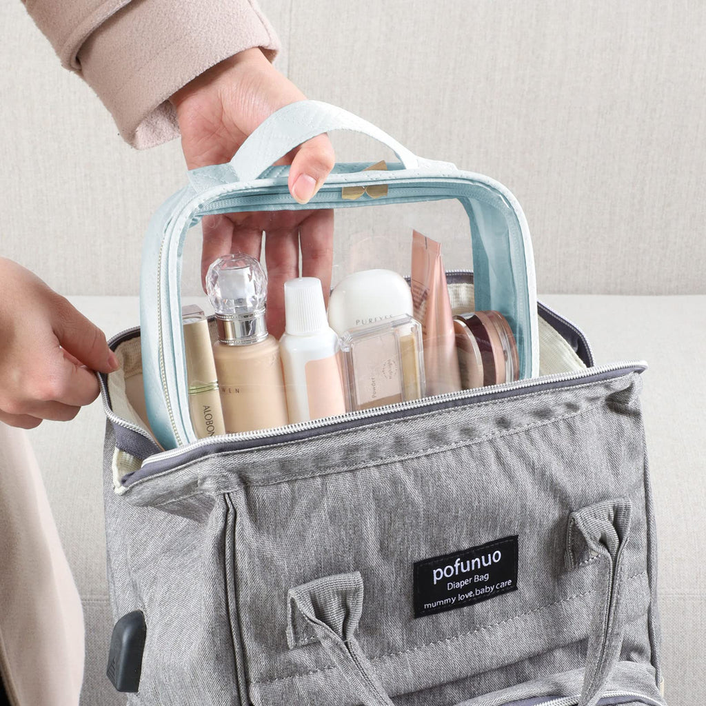 PACKISM TSA-Approved Toiletry Bag Set — 3 Medium Clear Quart-Size Bags, 3-1-1 Compliant, Water-Resistant PVC
