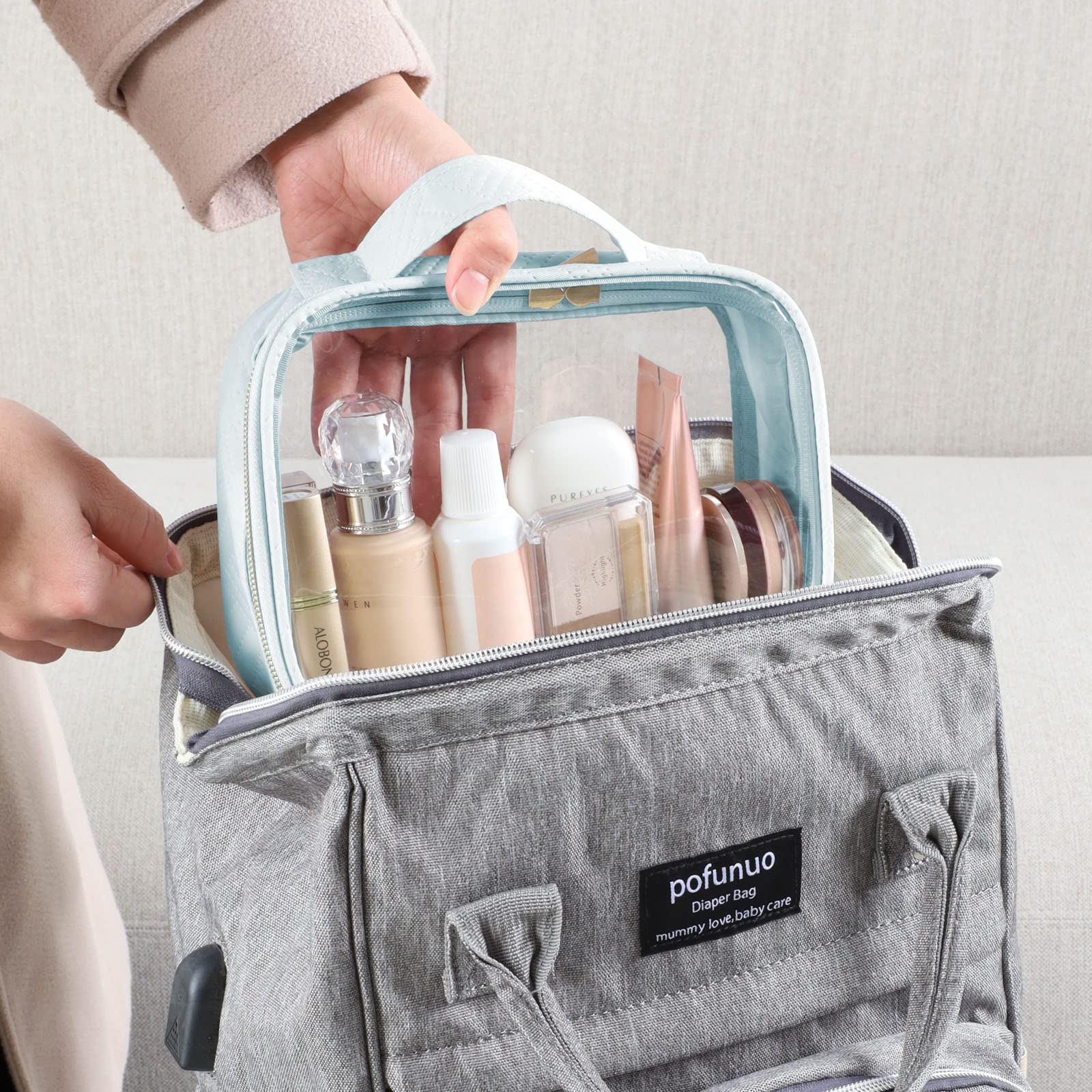 PACKISM TSA-Approved Toiletry Bag Set — 3 Medium Clear Quart-Size Bags, 3-1-1 Compliant, Water-Resistant PVC