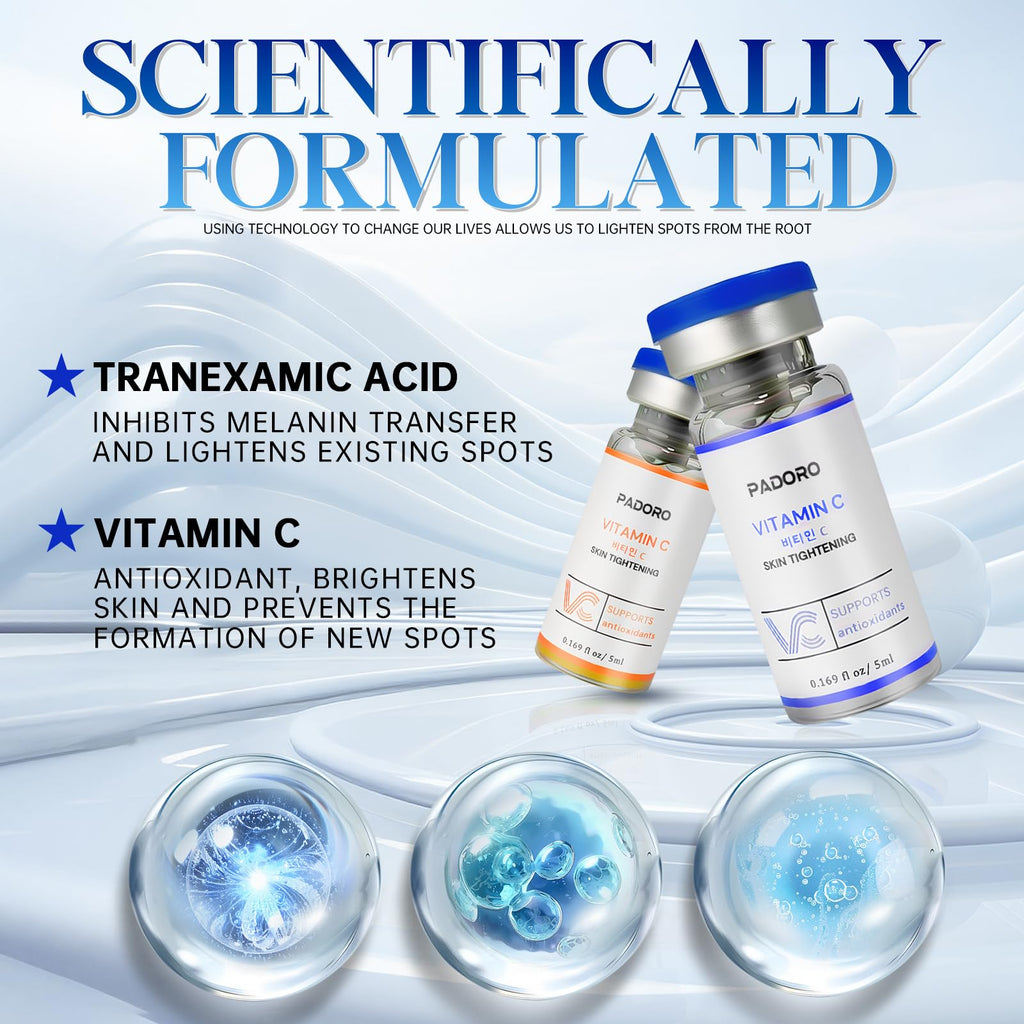 Padoro Tranexamic Acid Serum with Gold Vitamin C – Dark Spots & Anti-Aging (1PC)