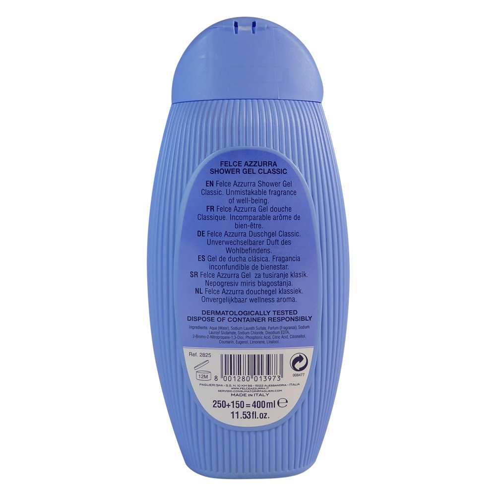 Paglieri Felce Azzurra Shower Gel Classic – 13.5 oz Dual Pack