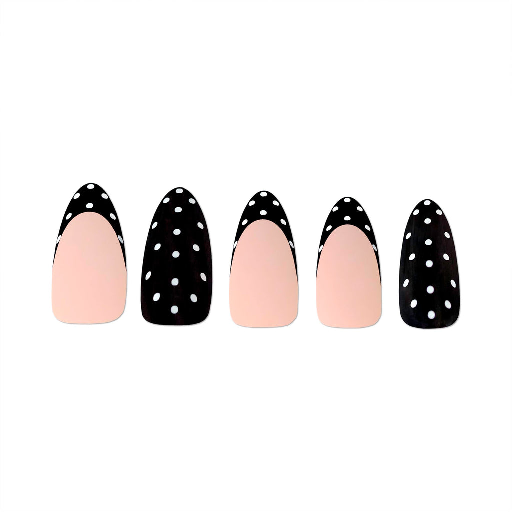 PaintLab Press-On Nails Kit – Polka Dot Couture, 30-Piece Fall Manicure