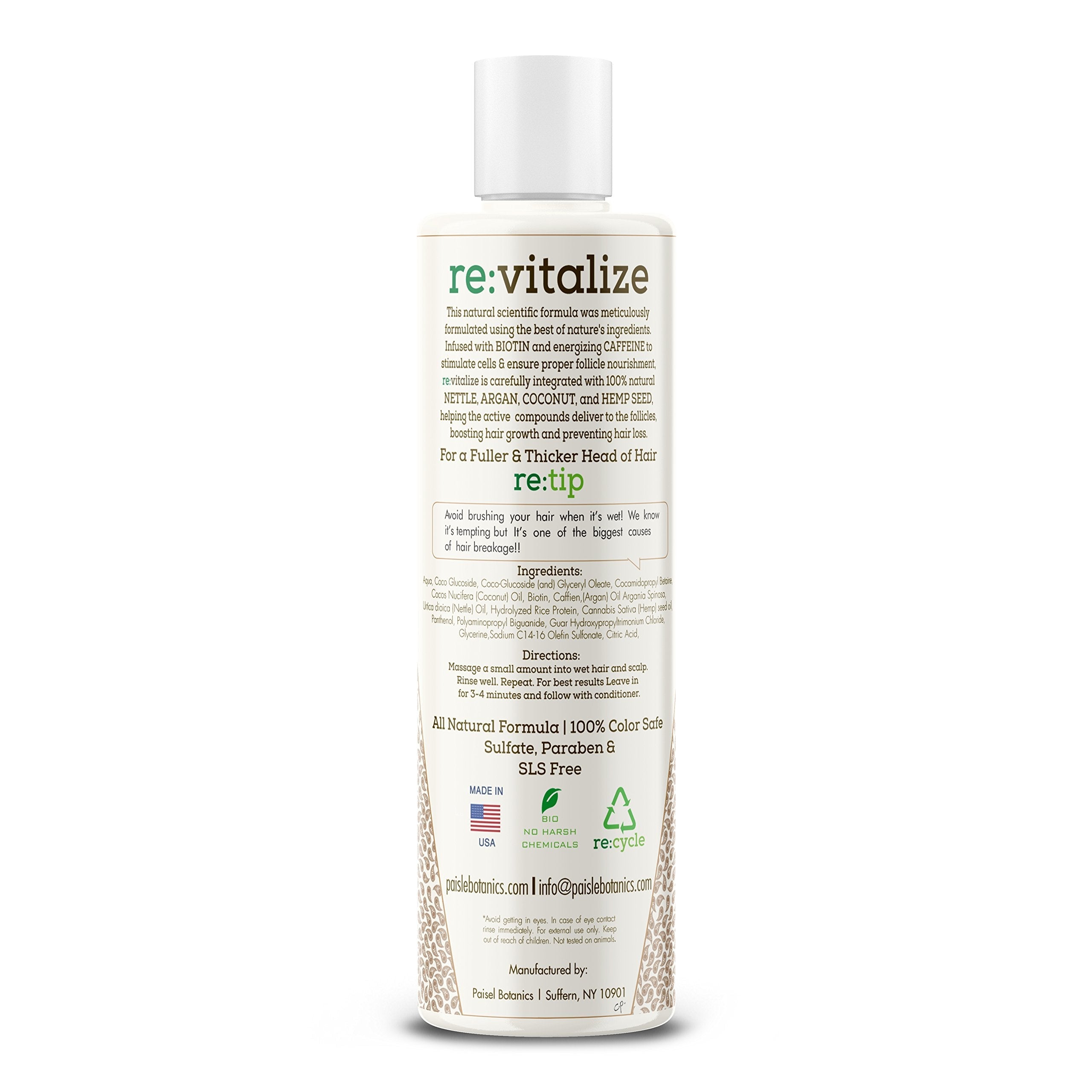 Paisle Botanics Biotin Shampoo for Hair Growth – Caffeine, Color-Safe, Sulfate-Free