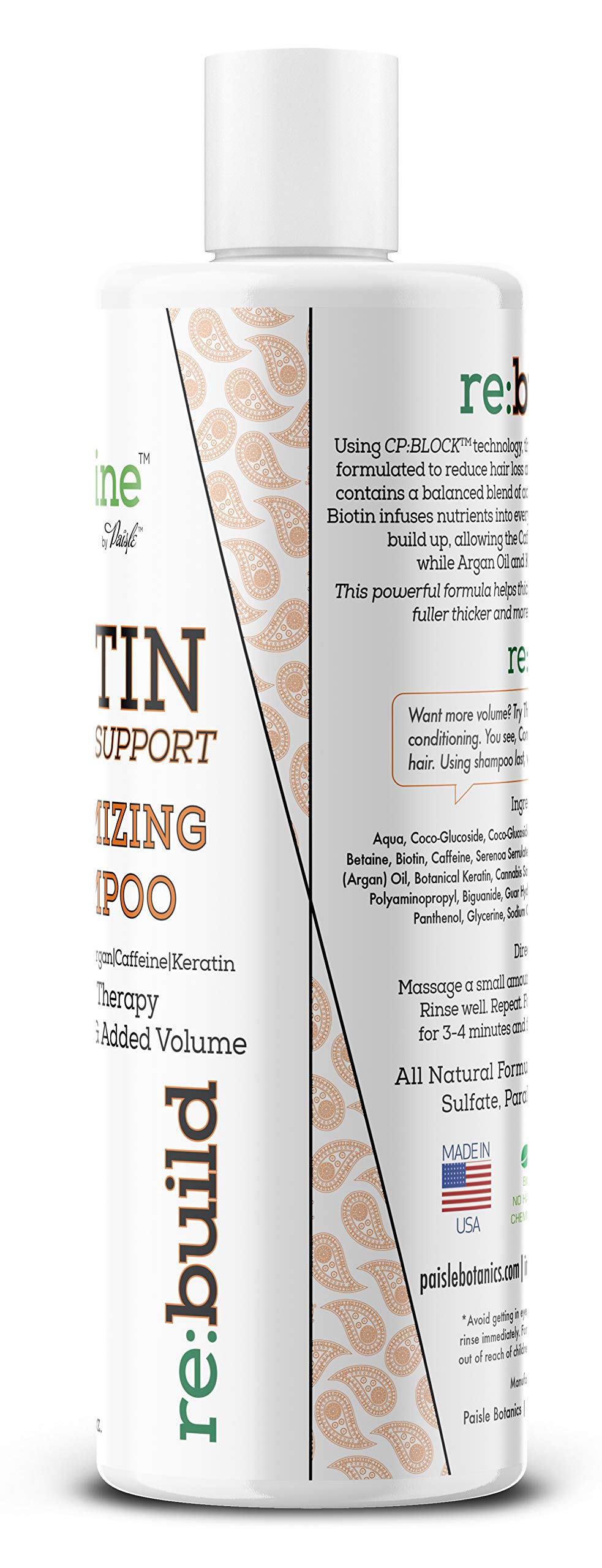 Paisle Botanics Volumizing Biotin Shampoo – Natural Thickening for Thinning Hair