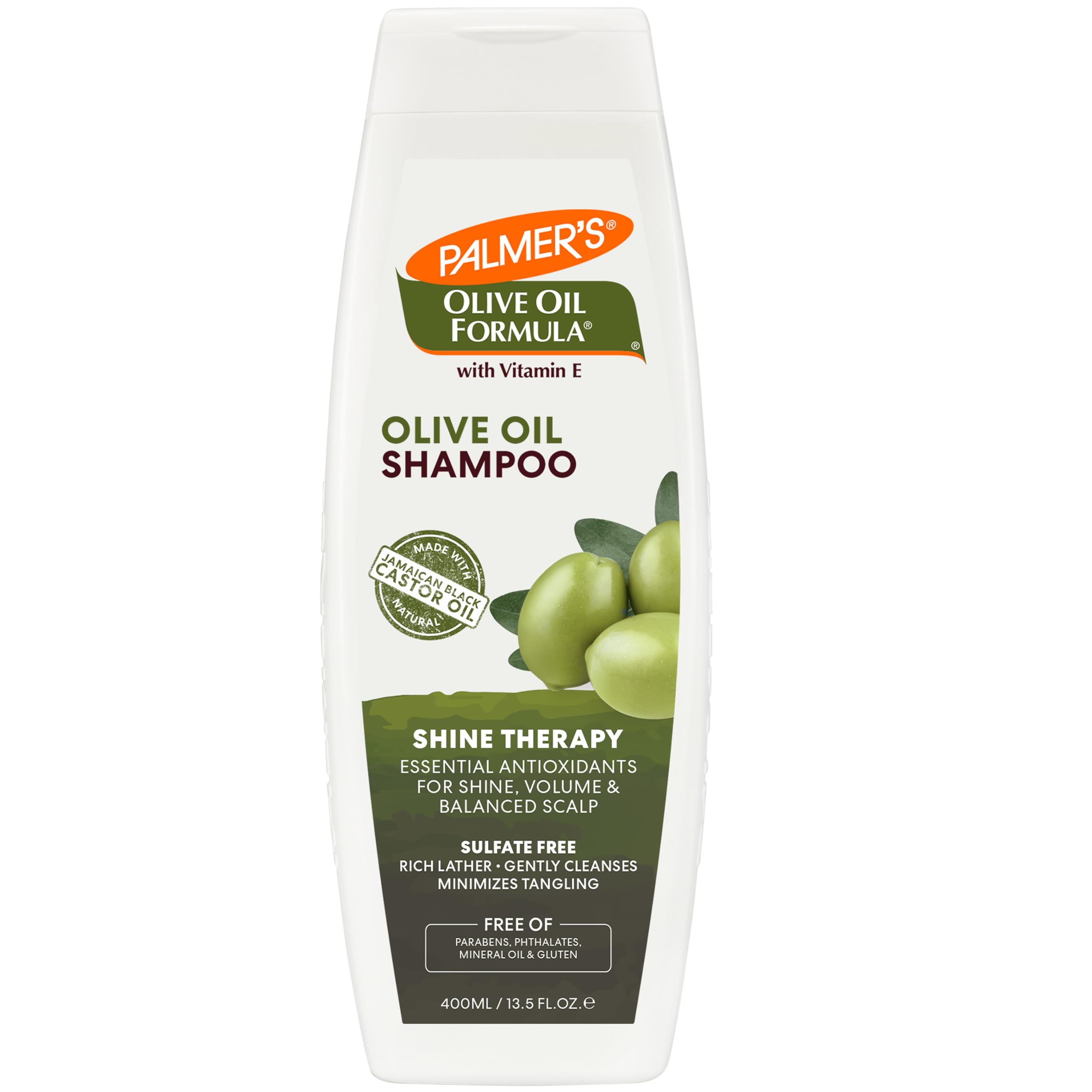 Palmer's Olive Oil Formula Shine Therapy Shampoo – 2 x 13.5 oz | Sulfate-Free, Frizz Control & Shine