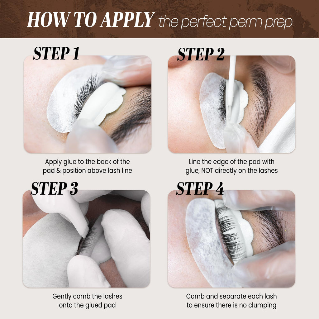 PANA Beauticom Dolly's Lash Lift Kit – Premium Perm Lotion for Professional Curling (Small & Medium Pads)