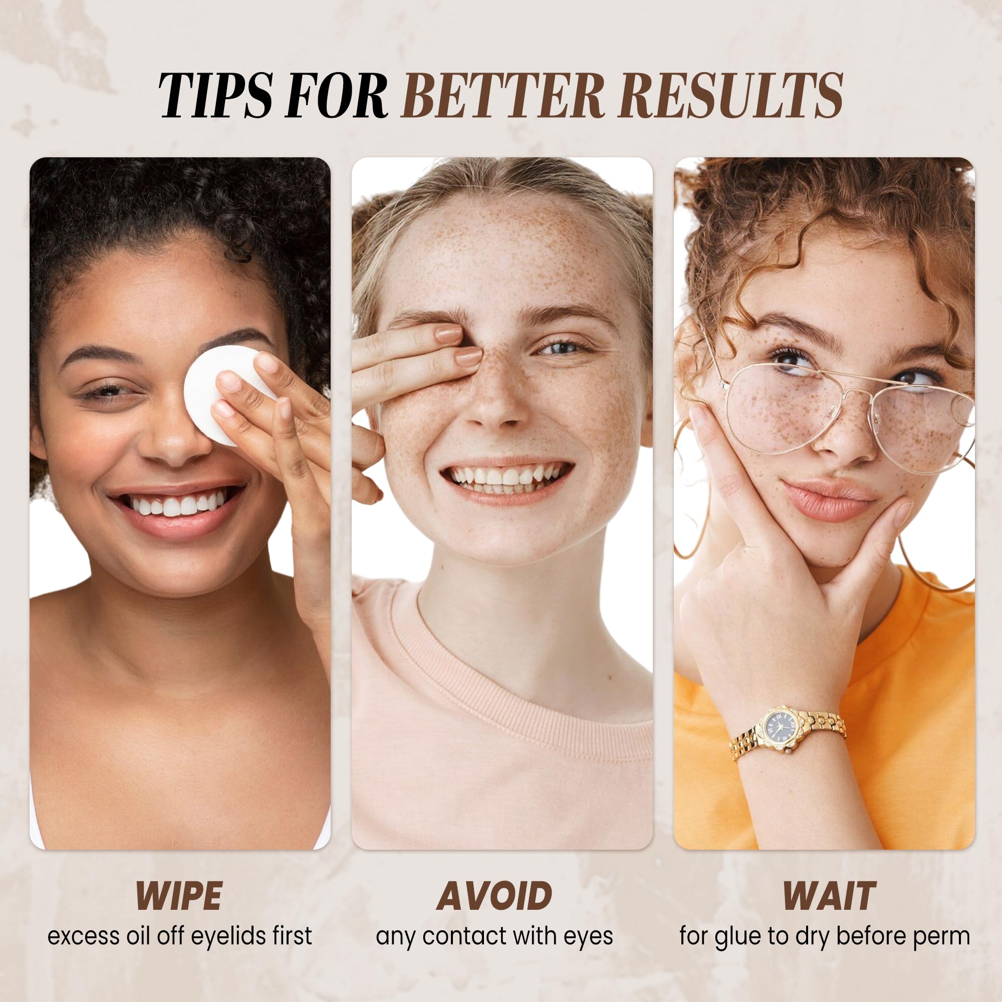 PANA Beauticom Dolly's Lash Lift Kit – Premium Perm Lotion for Professional Curling (Small & Medium Pads)