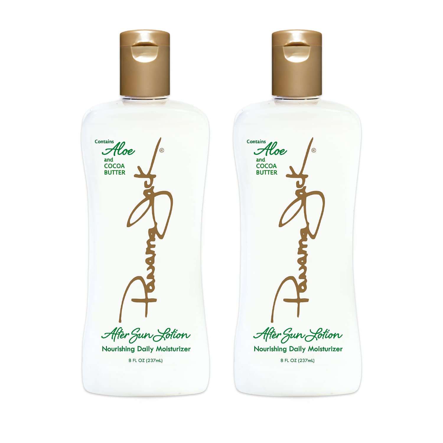 Panama Jack Aloe Moisturizer Lotion – After Sun Daily Skincare with Cocoa Butter & Olive Oils (8 oz x 2)
