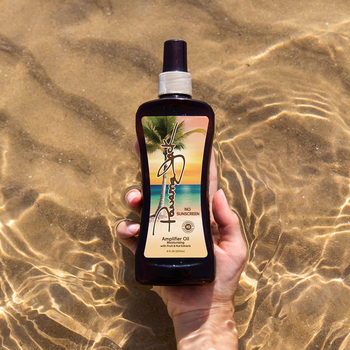 Panama Jack Amplifier Suntan Oil – SPF 0, Light Exotic-Oil Formula, 8 oz (Pack of 6)