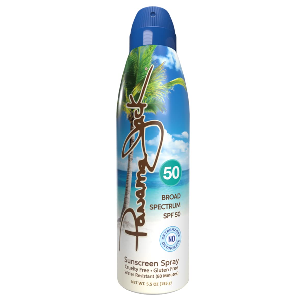Panama Jack Continuous Spray Sunscreen SPF 50 – Broad Spectrum UVA/UVB, Water Resistant 80 Minutes, Paraben Gluten PABA Free, Cruelty Free, 5.5 oz (Pack of 6)