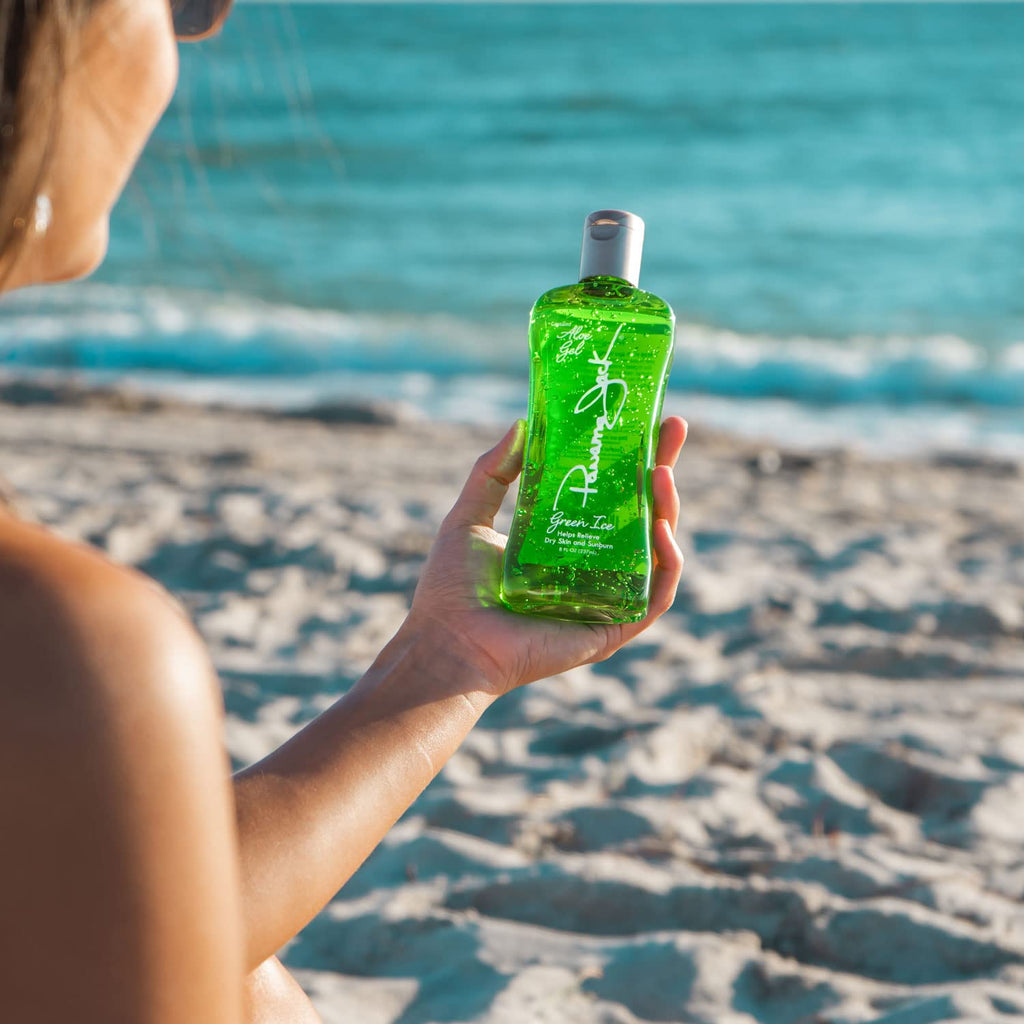 Panama Jack Green Ice Gel – Aloe Vera After Sun, No Alcohol, 8 fl oz