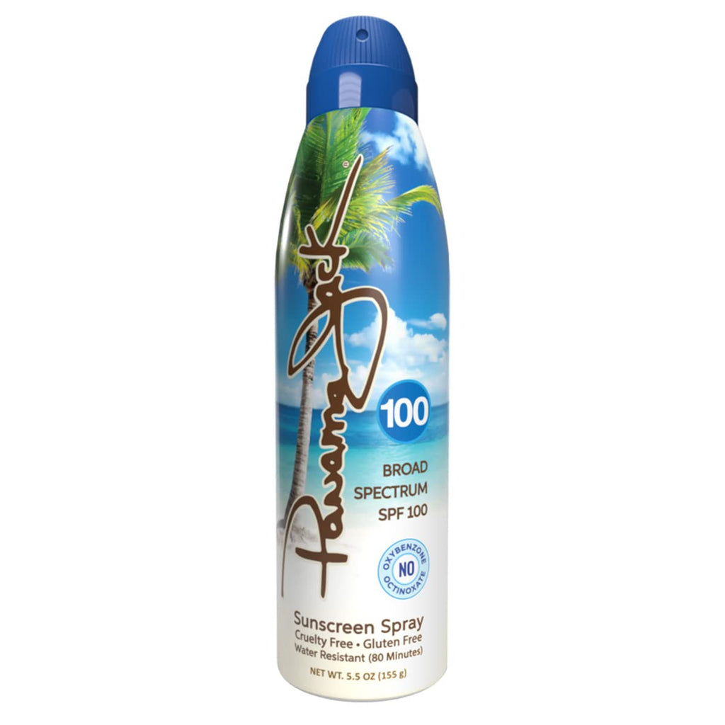 Panama Jack SPF 100 Continuous Spray Sunscreen | Broad Spectrum UVA/UVB, Water Resistant, 6-Pack