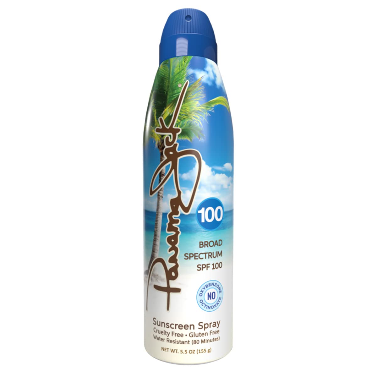 Panama Jack SPF 100 Continuous Spray Sunscreen | Broad Spectrum UVA/UVB, Water Resistant, 6-Pack