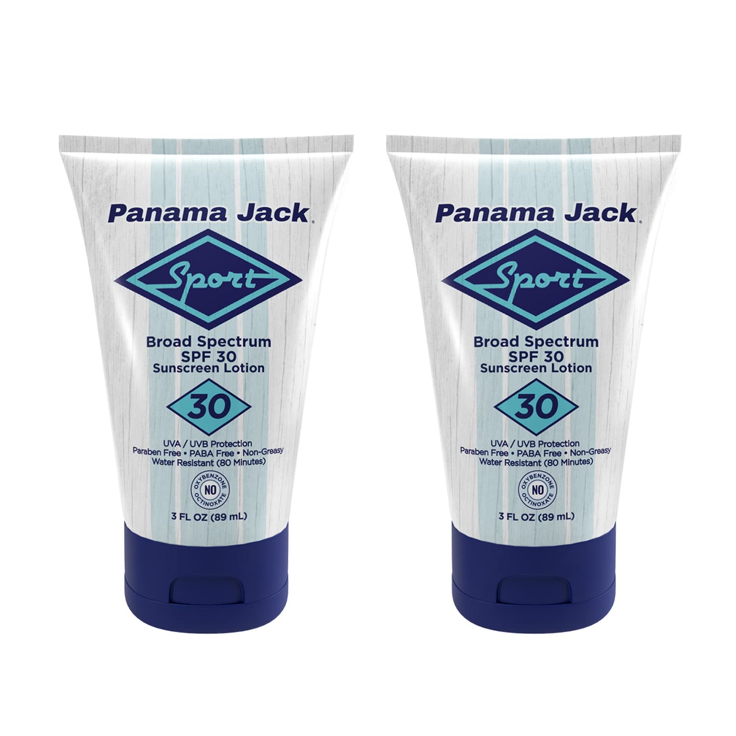 Panama Jack Sport Sunscreen Lotion SPF 30 – Broad Spectrum, Non-Greasy, Reef Friendly (3 fl oz x12)