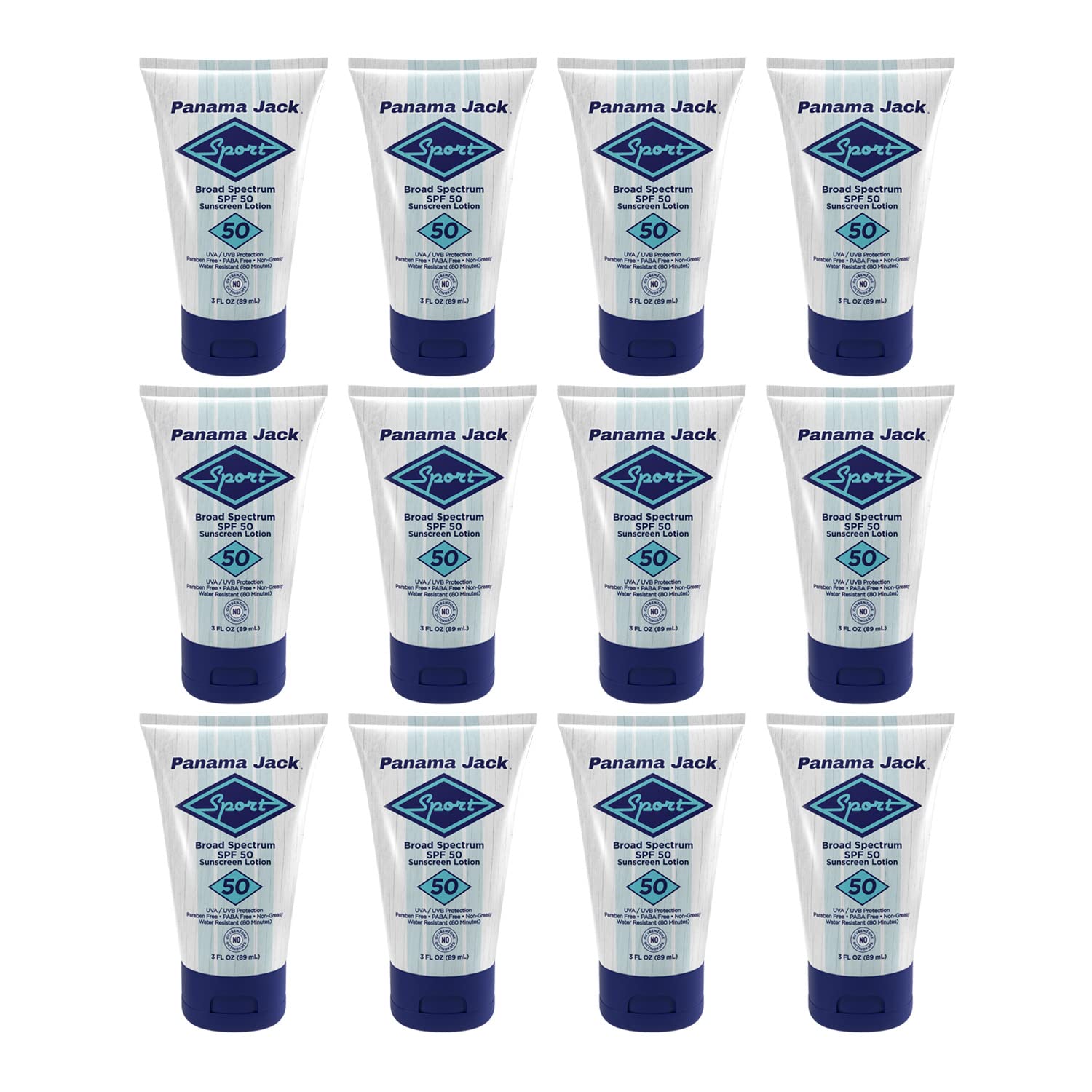 Panama Jack Sport Sunscreen Lotion SPF 50 – Broad Spectrum, Non-Greasy, 3 oz (6-Pack)