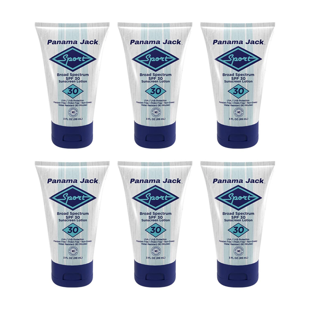 Panama Jack Sport Sunscreen Lotion SPF 30 – Non-Greasy, Reef-Friendly, 3 fl oz (Pack of 2)