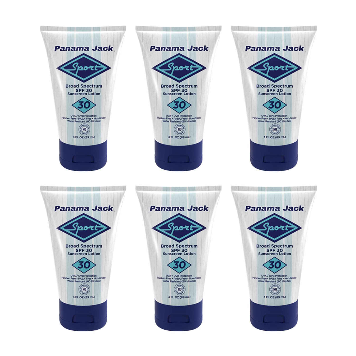Panama Jack Sport Sunscreen Lotion SPF 30 – Non-Greasy, Reef-Friendly, 3 fl oz (Pack of 2)