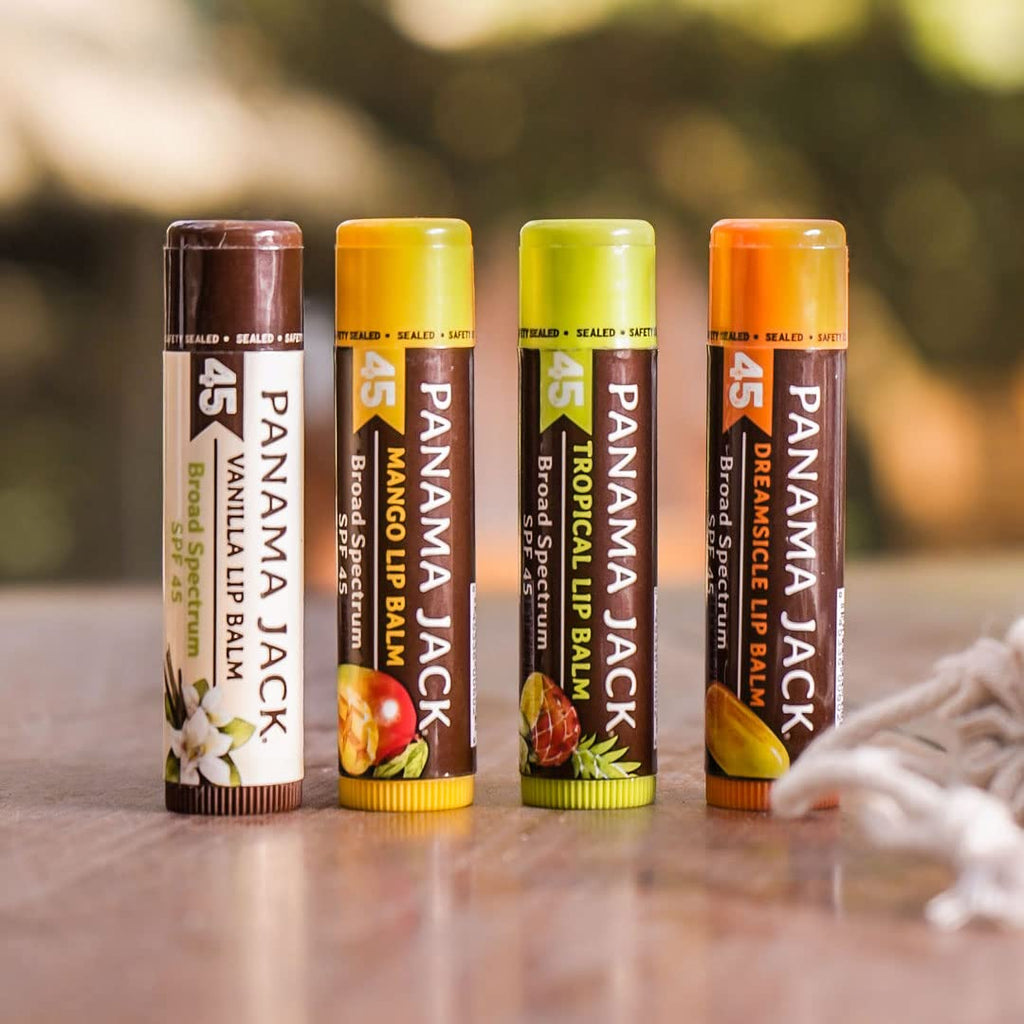 Panama Jack Sunscreen Lip Balm SPF 45 – Mango, 12-Pack | Broad Spectrum UVA/UVB, Non-Waxy & Hydrating