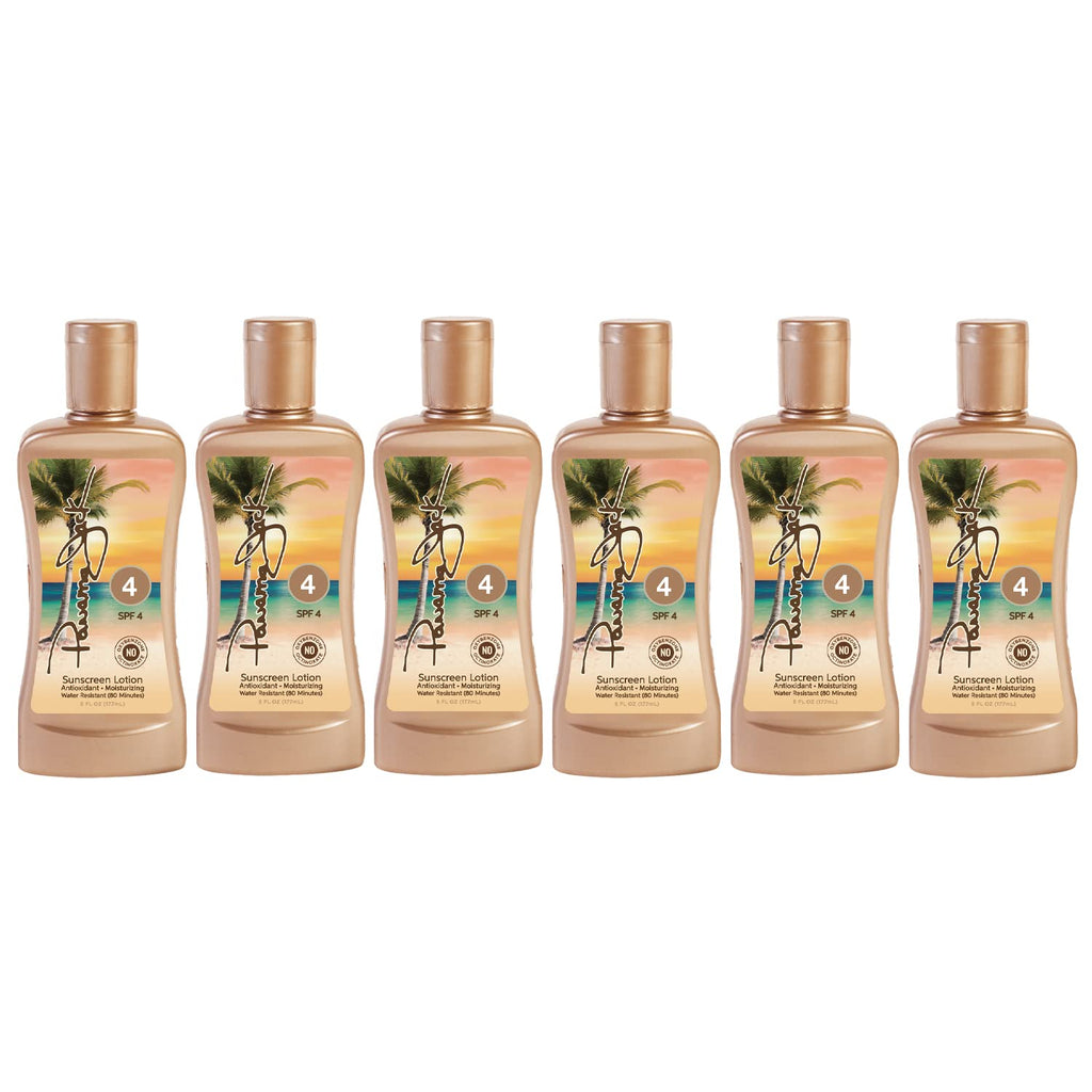 Panama Jack Sunscreen Tanning Lotion SPF 4 – Cruelty-Free 2-Pack (6 oz)