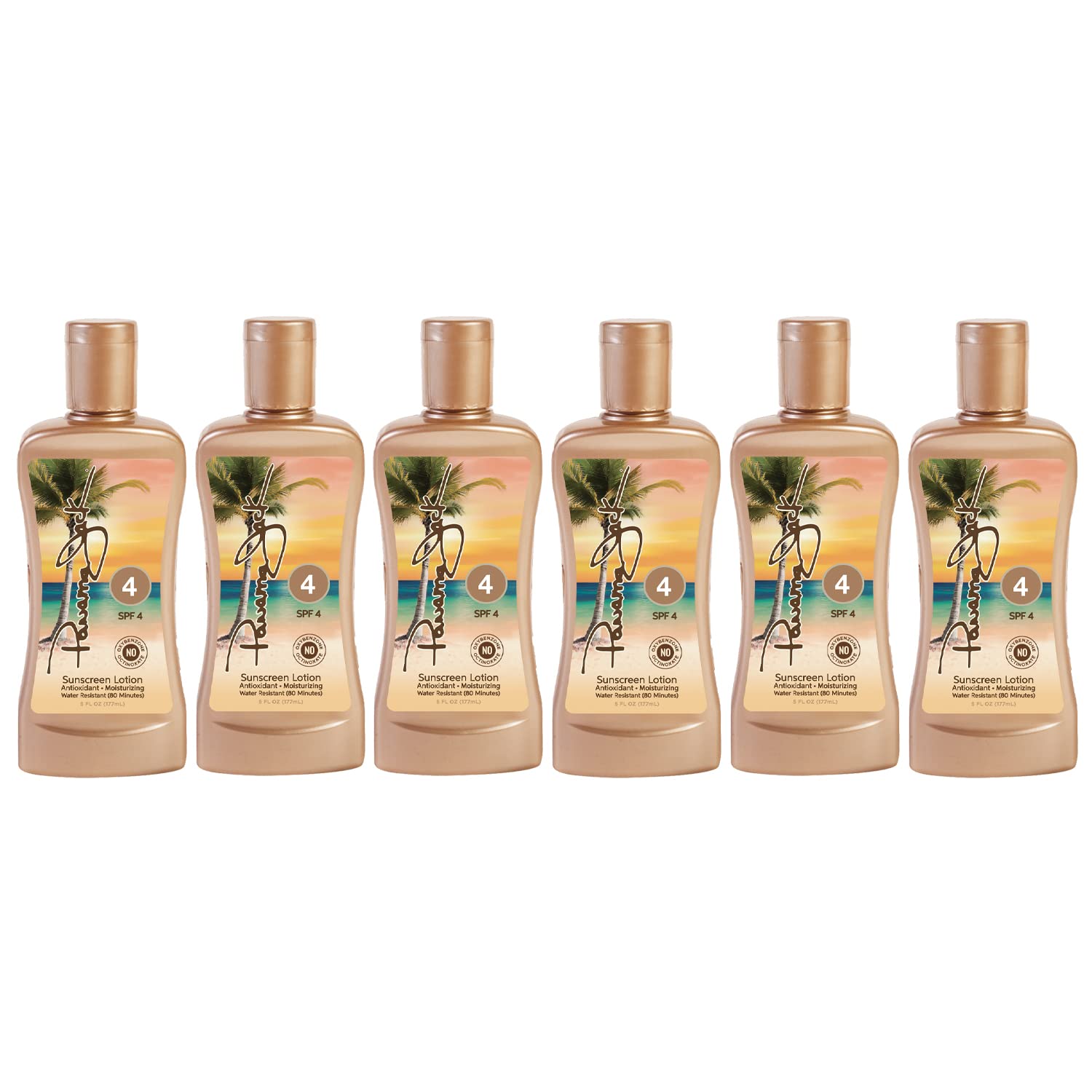 Panama Jack Sunscreen Tanning Lotion SPF 4 – Cruelty-Free 2-Pack (6 oz)
