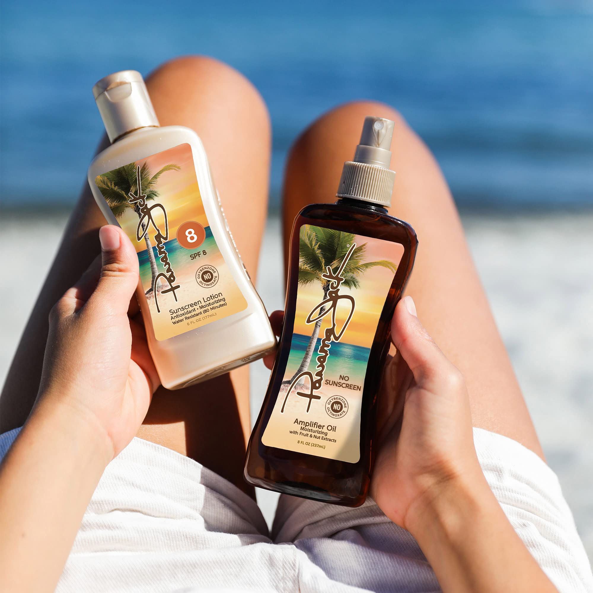 Panama Jack Sunscreen Tanning Lotion SPF 8 – 6 oz Bottles, Pack of 6, Cruelty-Free & Reef-Friendly
