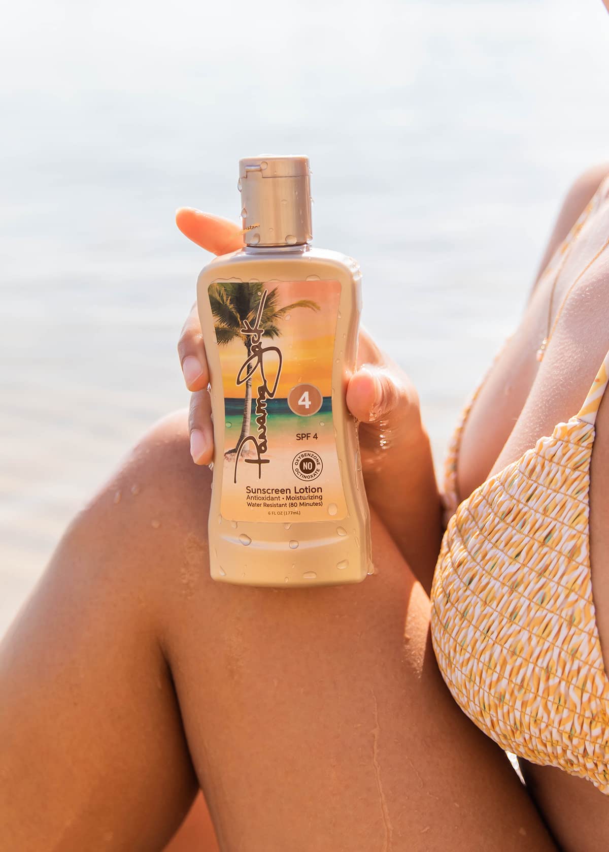 Panama Jack Sunscreen Tanning Lotion SPF 4 – Cruelty-Free, Reef-Friendly, Antioxidant Moisturizing Formula – 6 fl oz Pack of 12