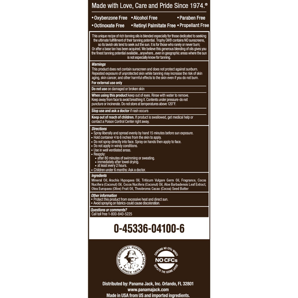 Panama Jack Trailblazer Set: Amplifier & Trophy Tanning Oils (SPF 0)