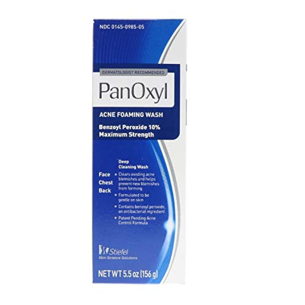 PanOxyl Foaming Acne Wash Maximum Strength 5.5 oz Pack of 3 – Deep Clean for Oily, Blemish-Prone Skin