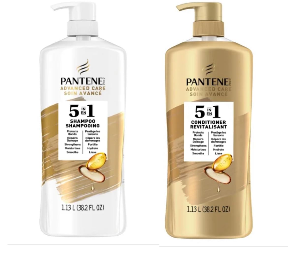 Pantene Advanced Care 5 in 1 Shampoo & Conditioner with Pro-V Vitamin B5 – Moisture, Strength, Smoothness