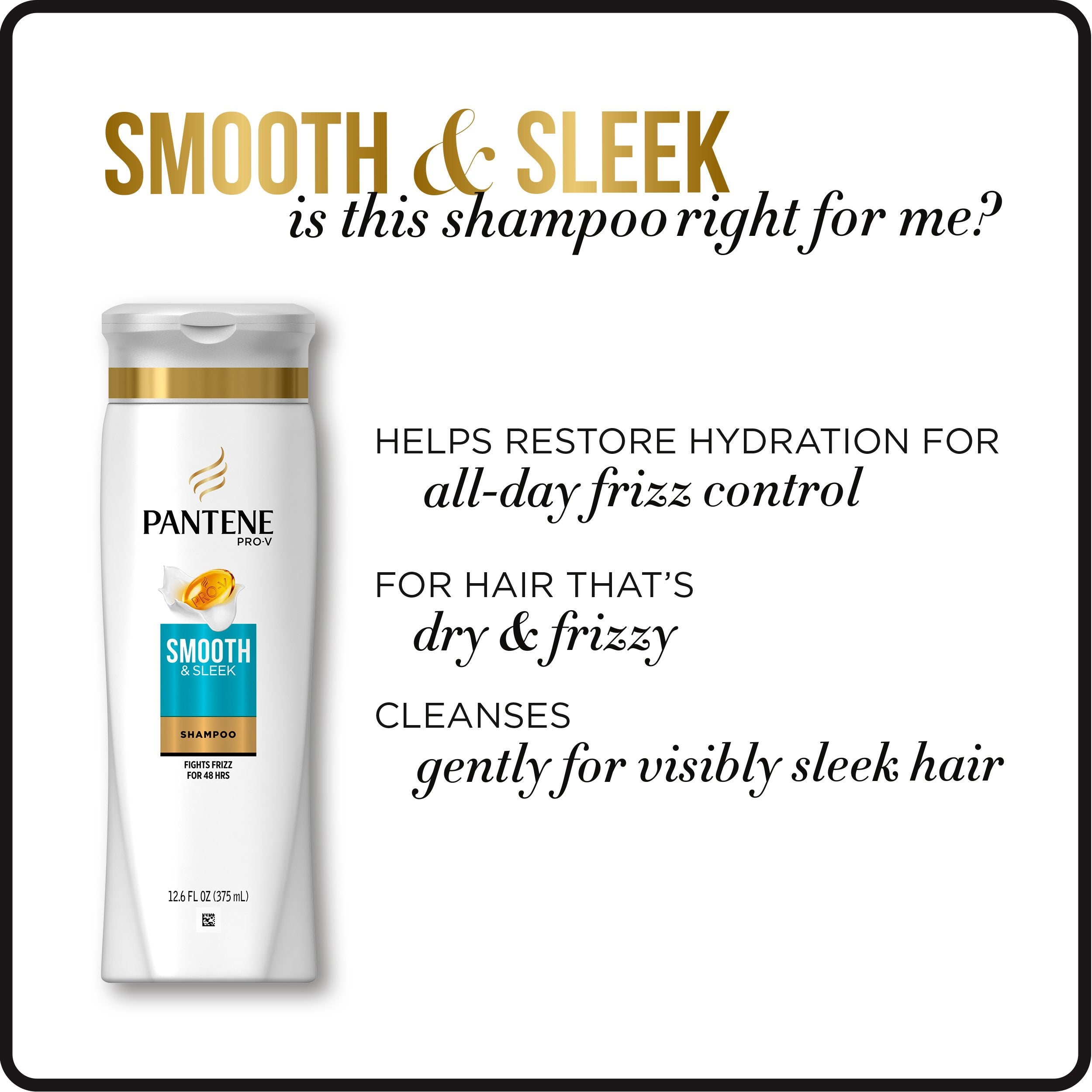 Pantene Argan Oil Shampoo 25.4 oz + Conditioner 24 oz — Smooth & Sleek Bundle