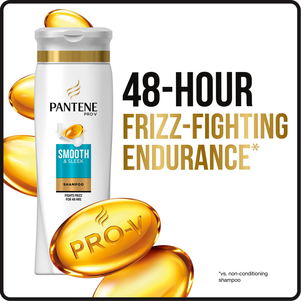 Pantene Argan Oil Shampoo 25.4 oz + Conditioner 24 oz — Smooth & Sleek Bundle
